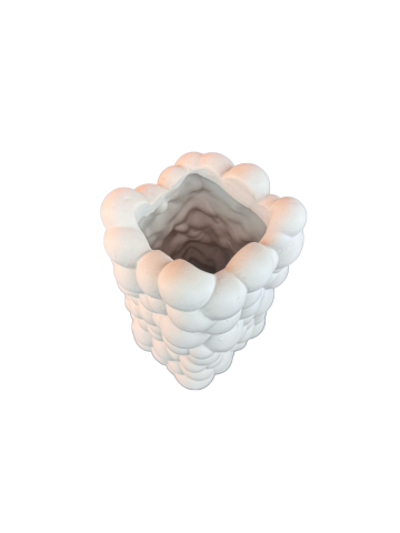 Boyanabilir Polyester Ham Objeler -BUBBLE KISA VAZO