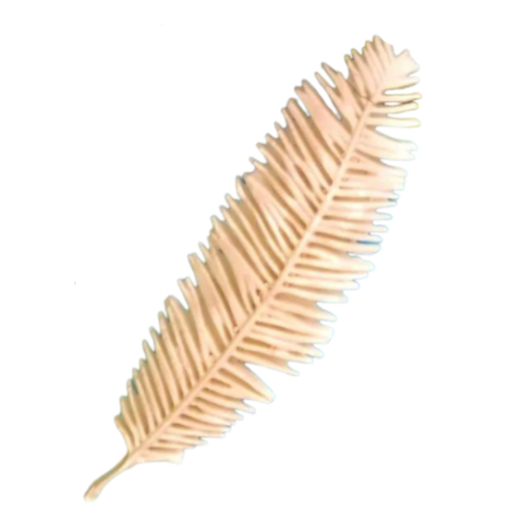 Boyanabilir Çıta&Aplik Objeler -ESNEK APLİK TÜY YAPRAK 3