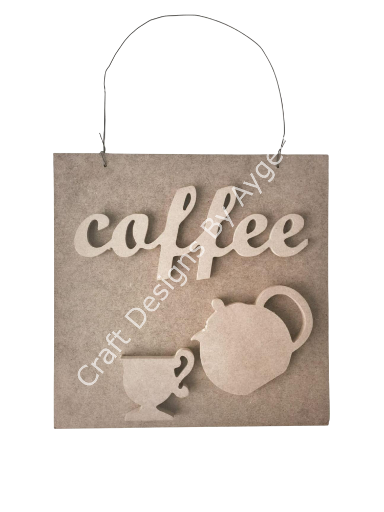 Boyanabilir Ahşap Ham Objeler -COFFEE