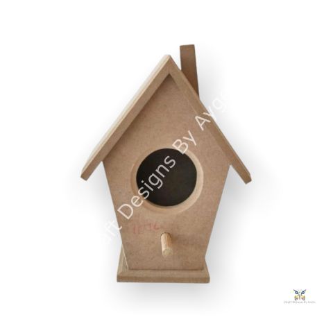 Boyanabilir Ahşap Ham Objeler -KÜÇÜK KUŞ EVİ