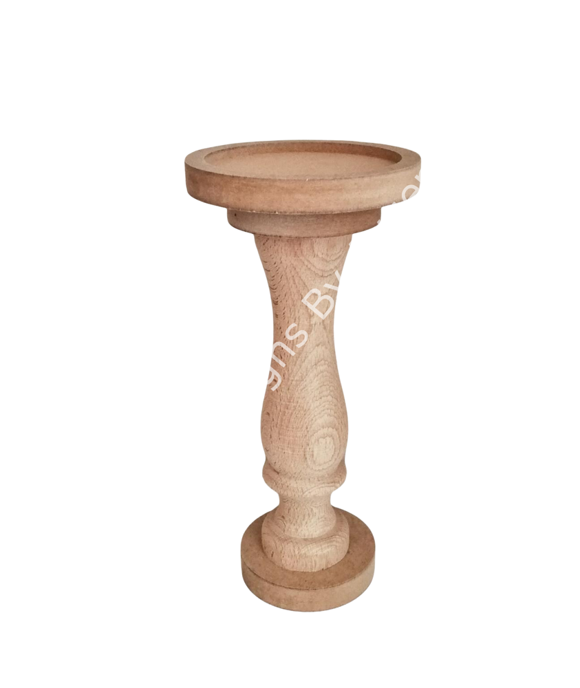 Boyanabilir Ahşap Ham Objeler -ŞAMDAN UZUN 25 cm