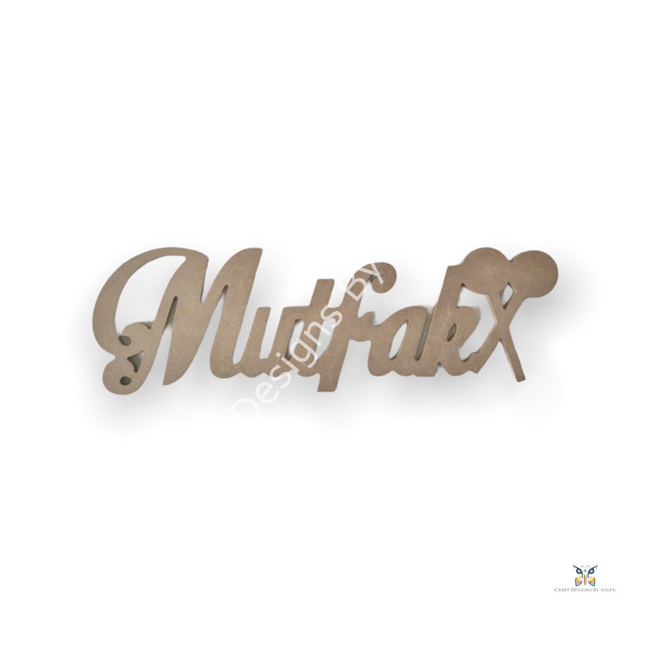 Boyanabilir Ahşap Ham Objeler -MUTFAK YAZISI 38 x 12 cm