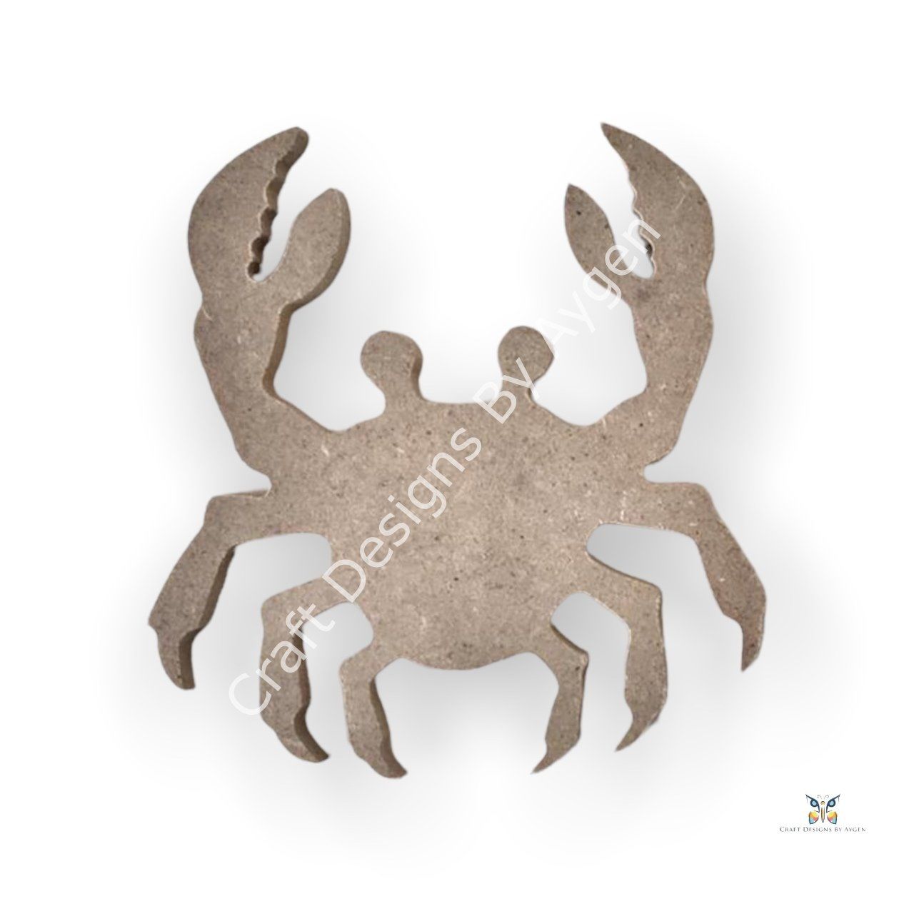 Boyanabilir Ahşap Ham Objeler -YENGEÇ 8 x 9 cm