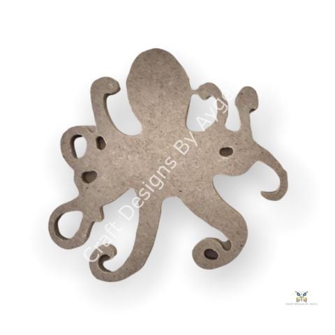 Boyanabilir Ahşap Ham Objeler -AHTAPOT 10 x 9 cm