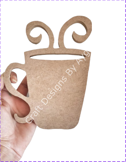 Boyanabilir Ahşap Ham Objeler -KUPA 18 x 14 cm