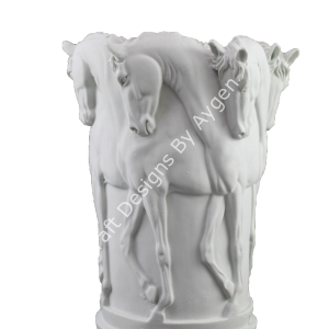 Boyanabilir Polyester Ham Objeler -ATLI VAZO 28X20 CM