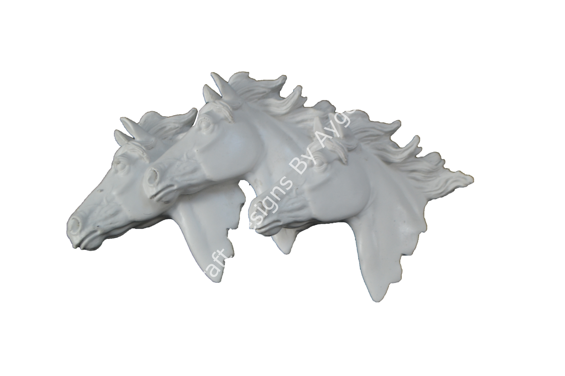 Boyanabilir Polyester Ham Objeler -ÜÇLÜ DUVAR ATI 30 X 17 CM