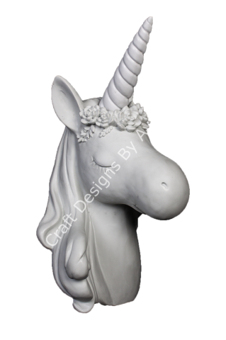 Boyanabilir Polyester Ham Objeler -DUVARDAKİ UNICORN