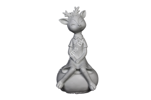 Boyanabilir Polyester Ham Objeler -TAŞA OTURAN GEYİK KIZ-1