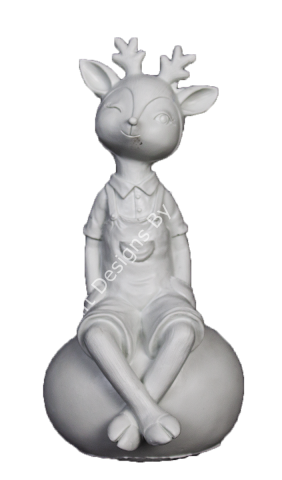 Boyanabilir Polyester Ham Objeler -TAŞA OTURAN GEYİK KIZ-2