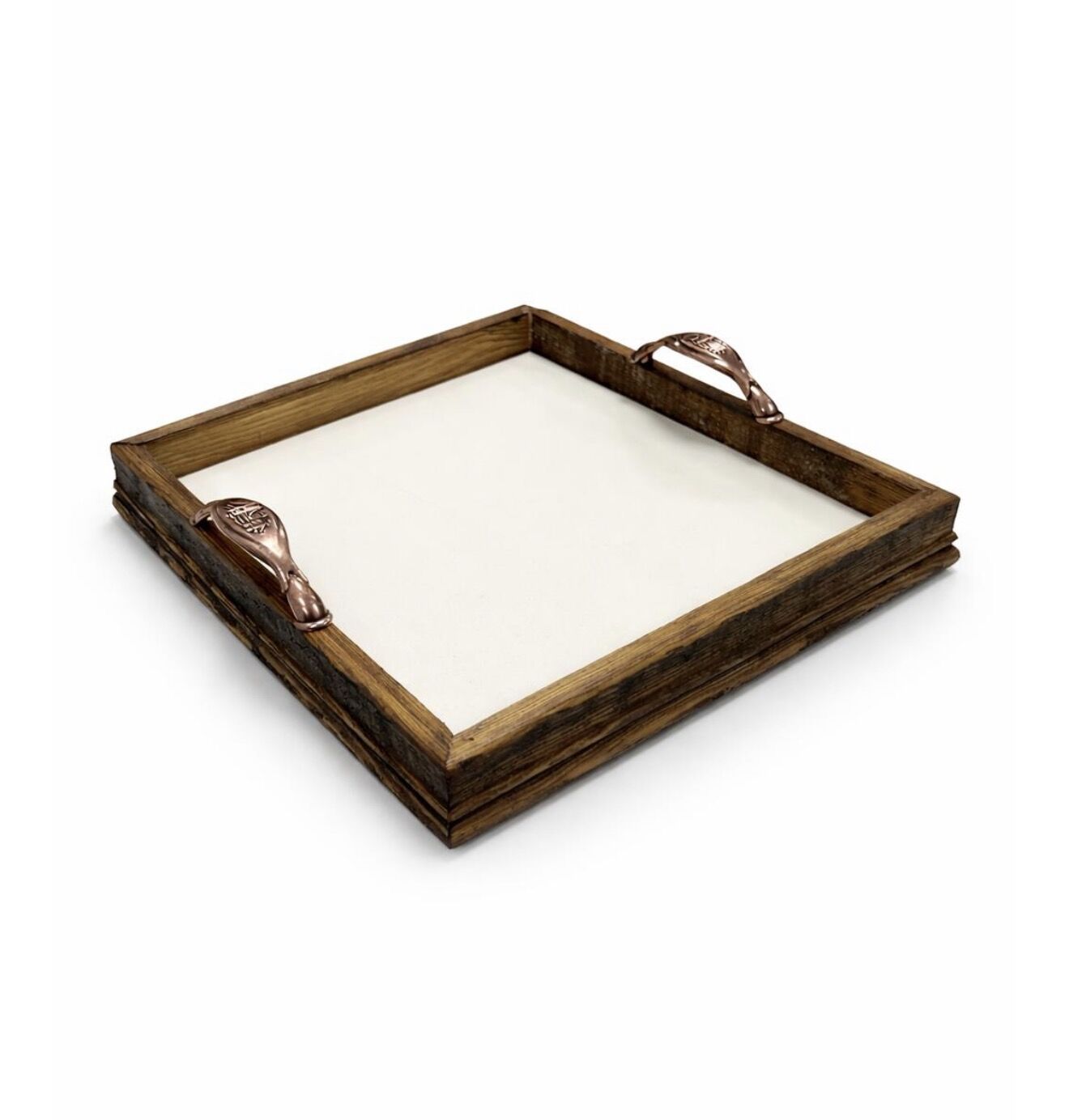 Boyanabilir Ahşap Ham Objeler - AHŞAP TEPSİ 20X20 KARO UYUMLU - KARO HARİÇ