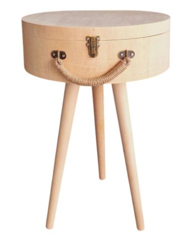 Boyanabilir Ahşap Ham Objeler -RETRO SEHPA