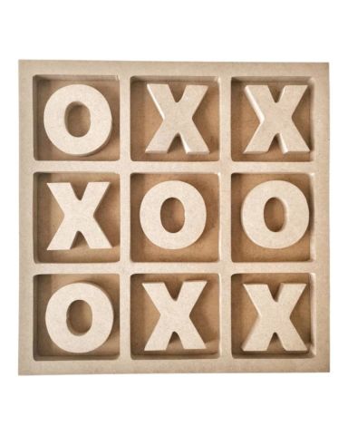 Boyanabilir Ahşap Ham Objeler -XOX OYUN 30 x 30 cm