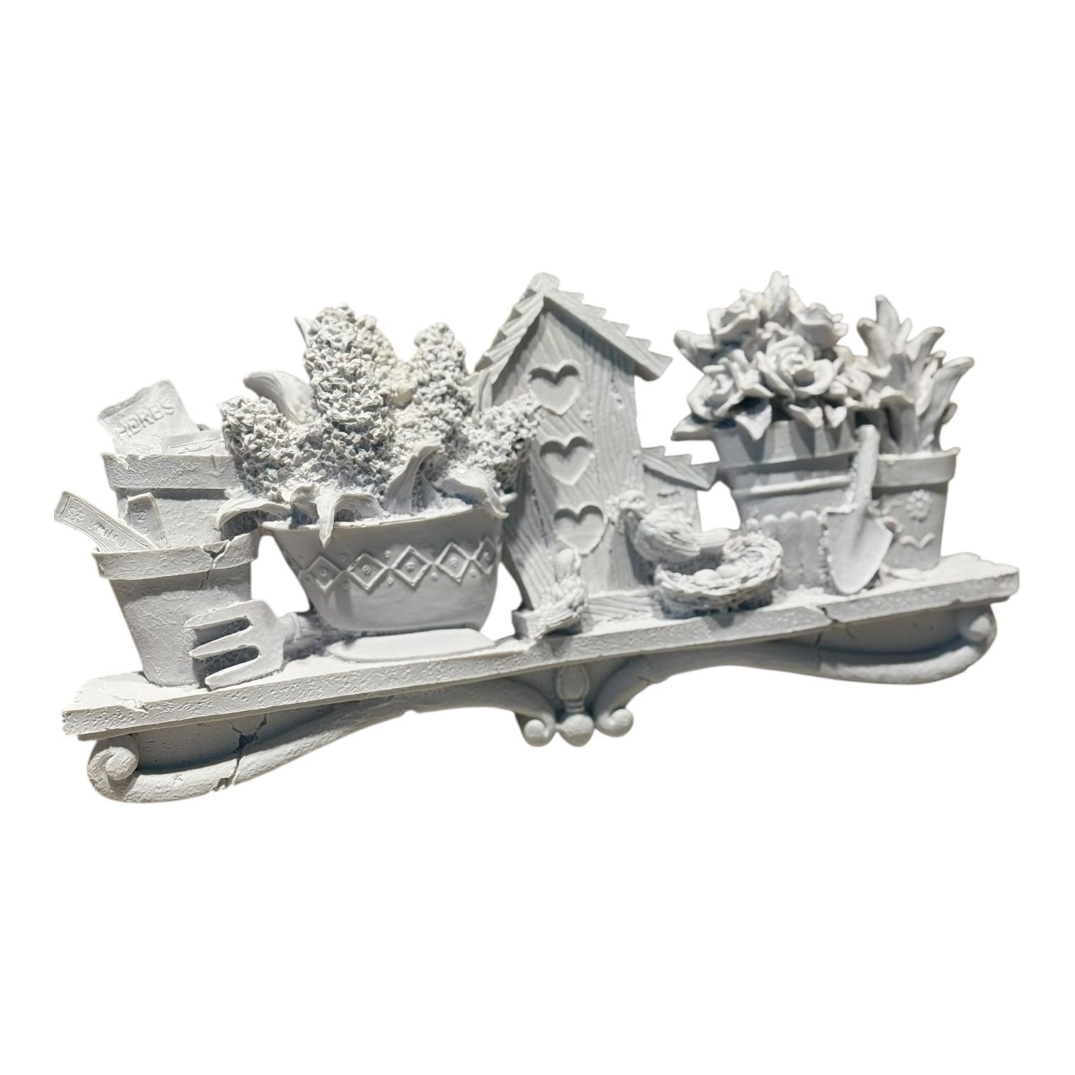 Boyanabilir Polyester Ham Objeler -DUVAR ÇİÇEK KÜÇÜK - 40X20 cm