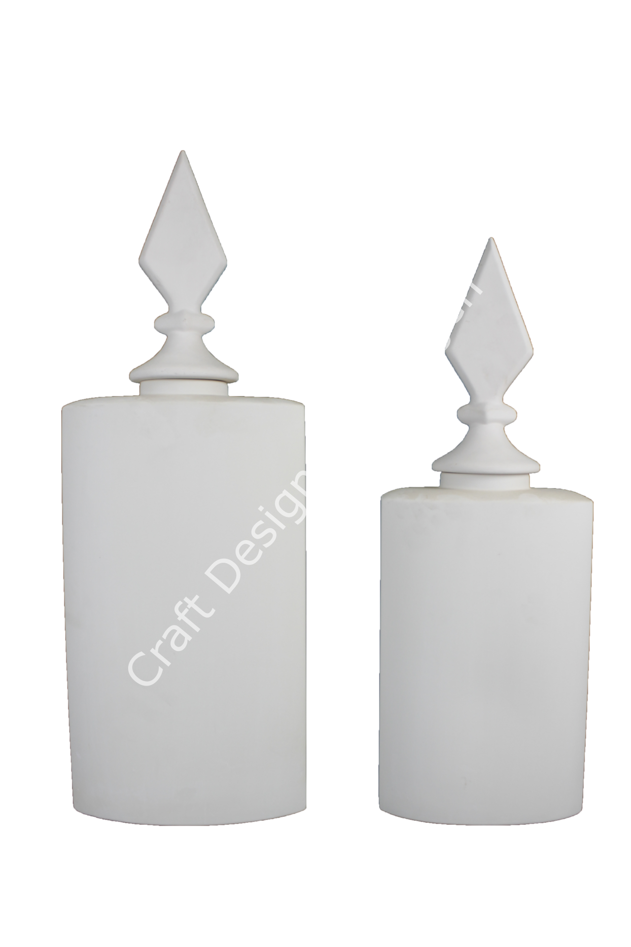 Boyanabilir Seramik Ham Objeler -İKİLİ MAÇA'LI SERAMİK KÜP(60X21-50X18CM)