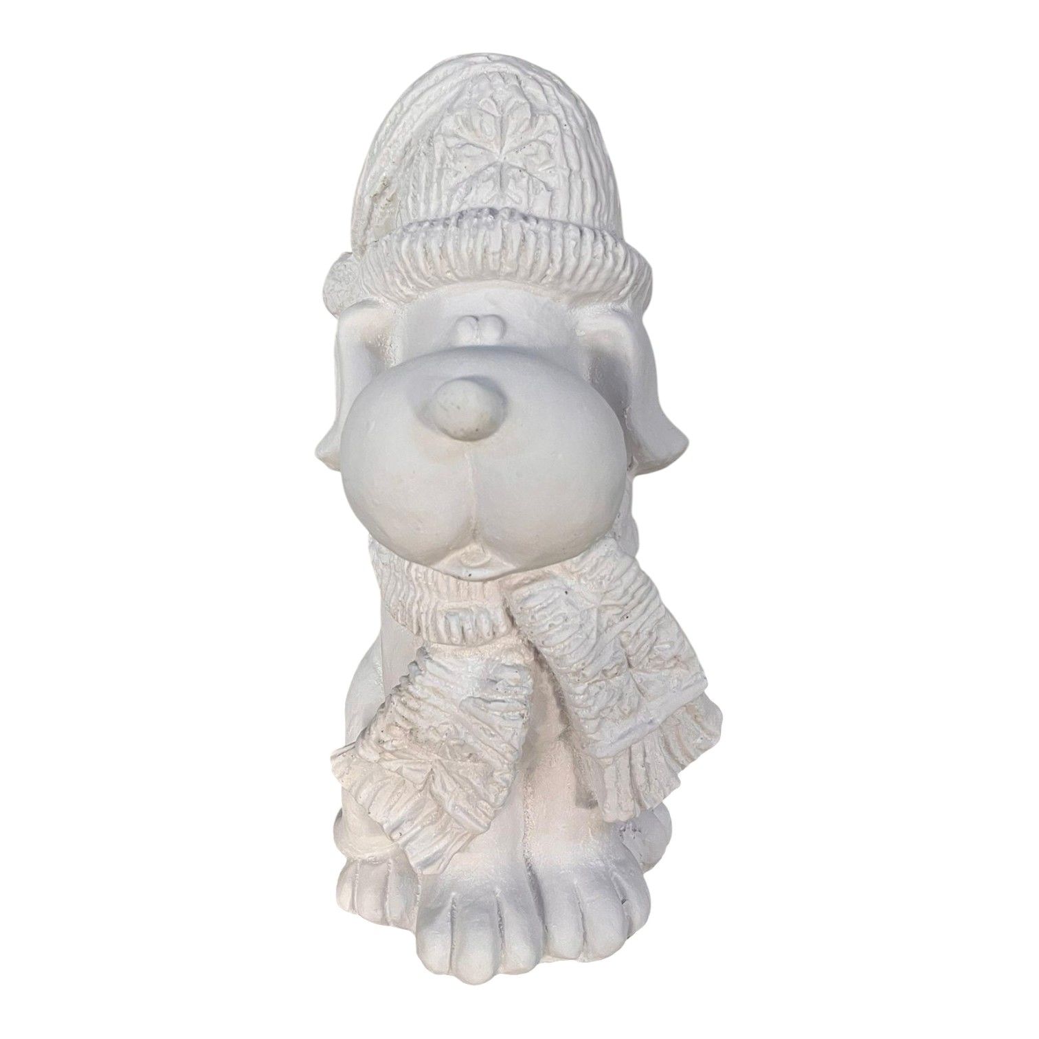 Boyanabilir Polyester Ham Objeler -ŞAPKALI KÖPEK - 42 cm