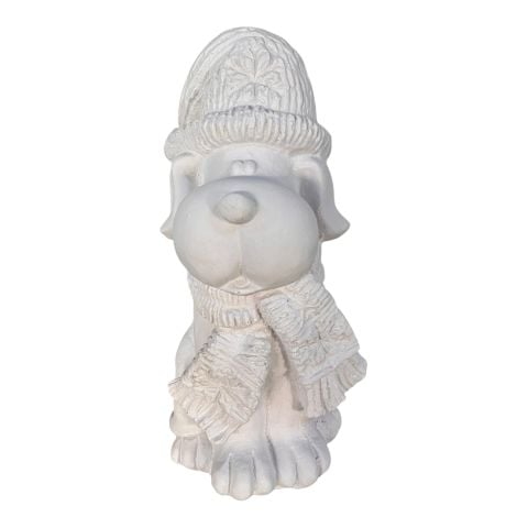 Boyanabilir Polyester Ham Objeler -ŞAPKALI KÖPEK - 42 cm