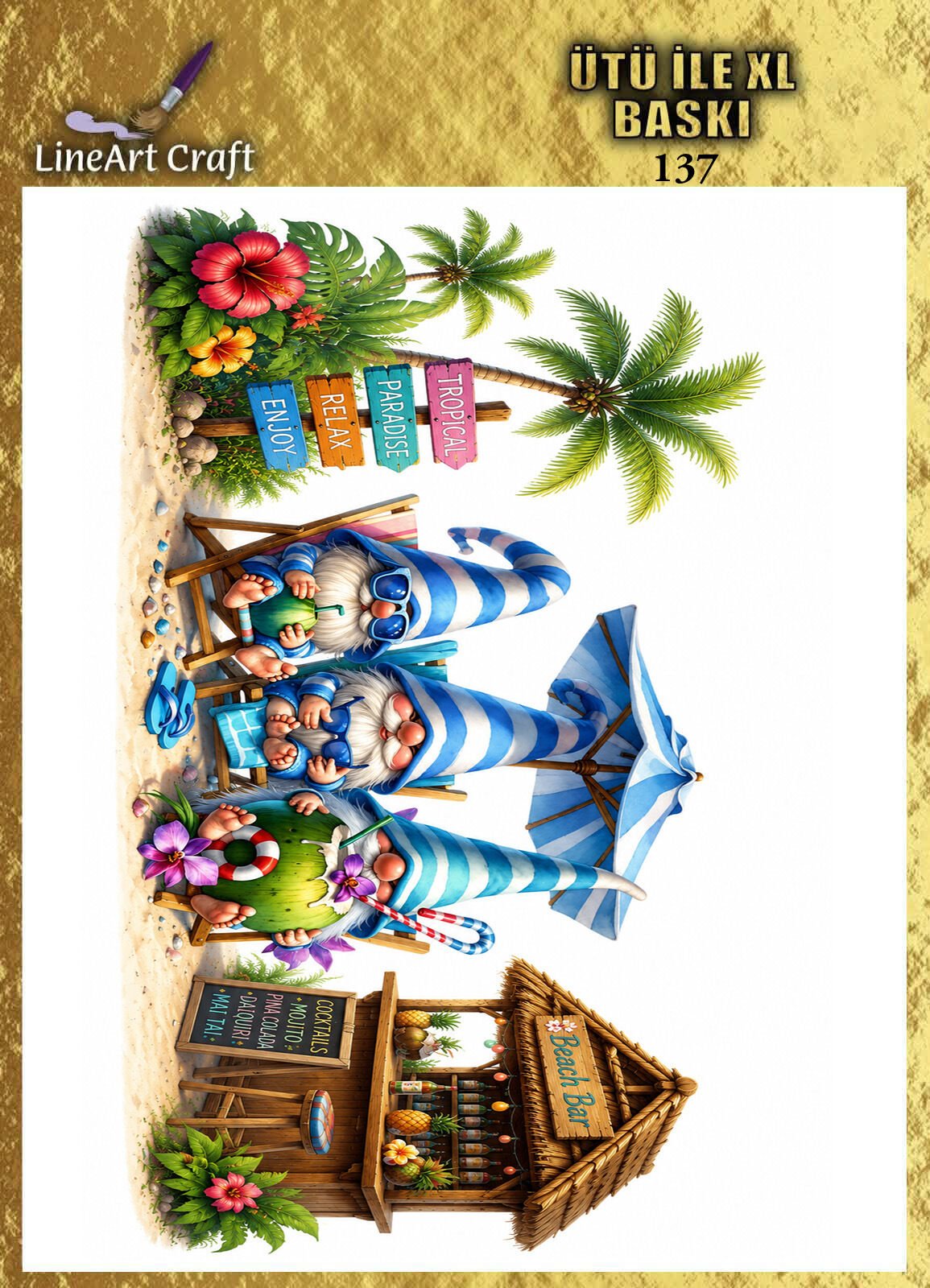 ÜTÜ İLE RUB ON TRANSFER XL– NO: 137 35×60 CM
