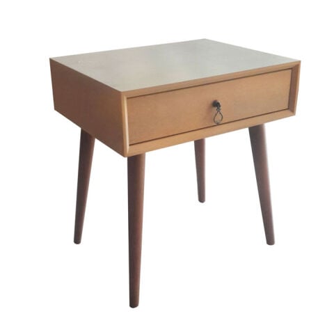 Boyanabilir Ahşap Ham Objeler -  TEK ÇEKMECELİ MODERN KOMODİN