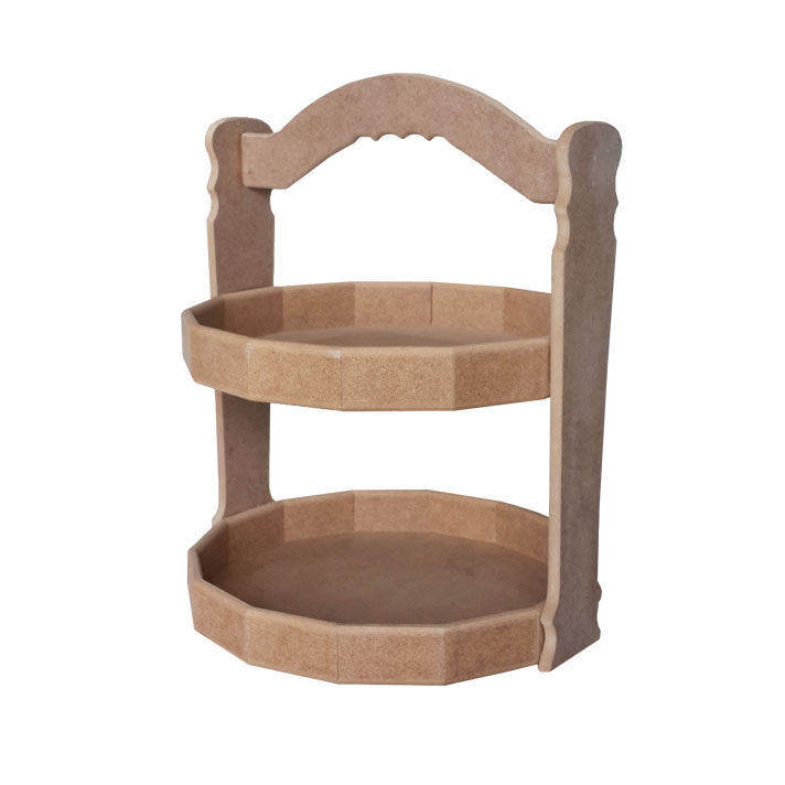 Boyanabilir Ahşap Ham Objeler -  KATLI MEYVE SEPETİ