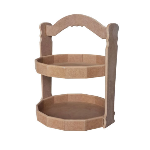 Boyanabilir Ahşap Ham Objeler -  KATLI MEYVE SEPETİ