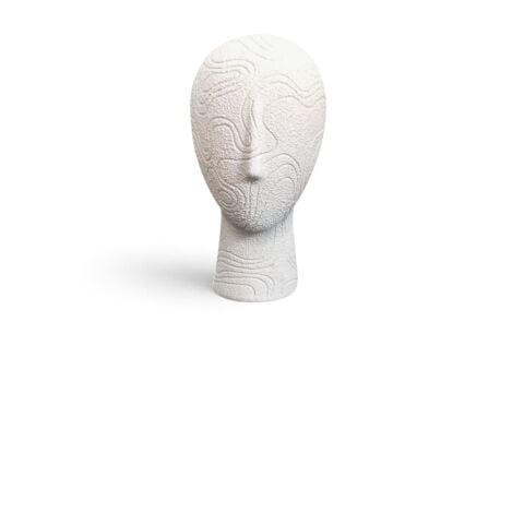 Boyanabilir Polyester Ham Objeler - DESENLİ BÜST KÜÇÜK 24x12x5