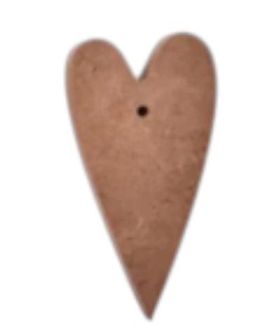 Boyanabilir Ahşap Ham Objeler -UZUN MiNiK KALP TEKLİ 8 x 4 cm