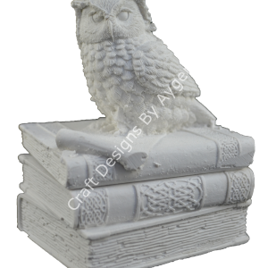 Boyanabilir Polyester Ham Objeler -KÜÇÜK KİTAP ÜSTÜ BAYKUŞ 12X9 CM