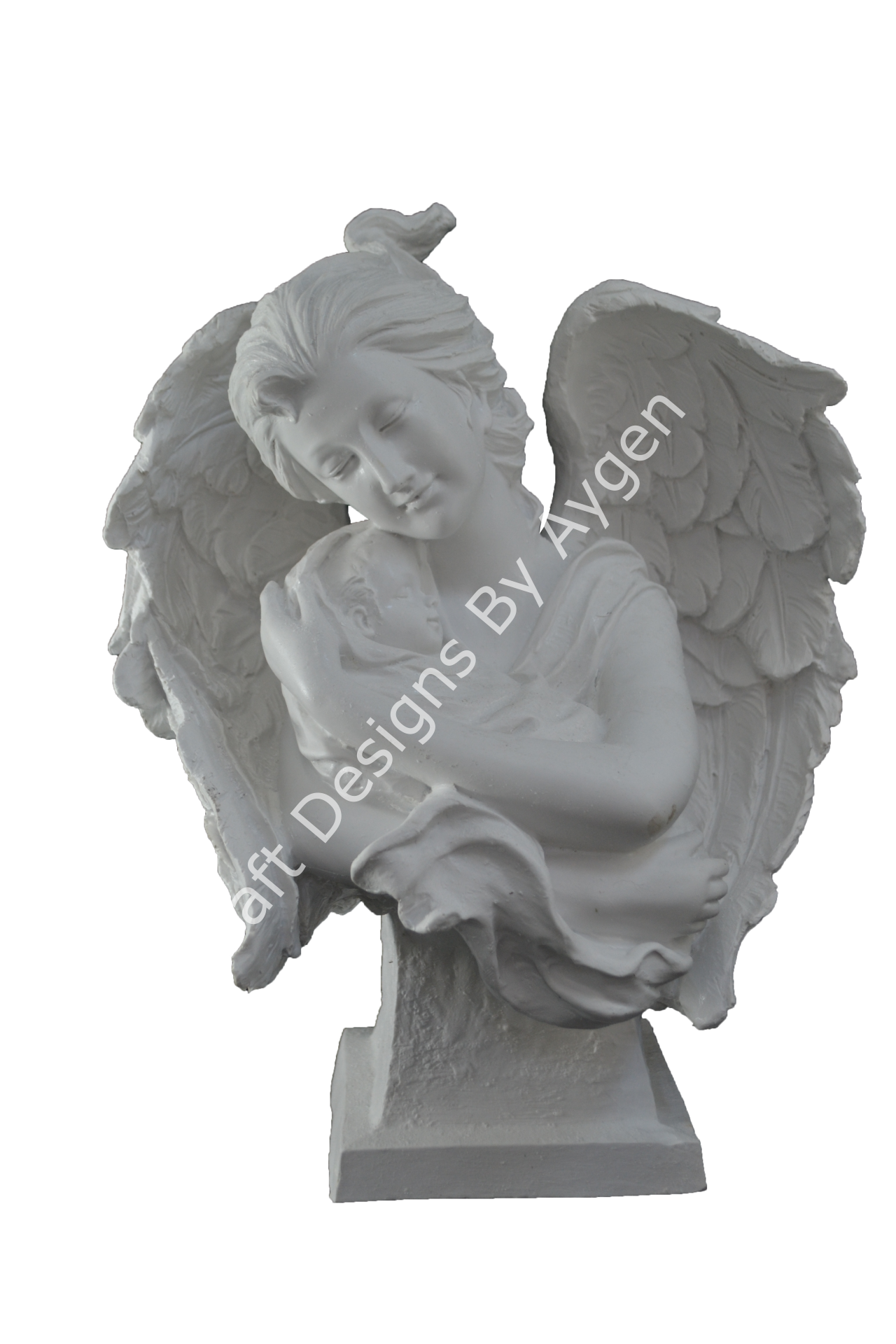 Boyanabilir Polyester Ham Objeler -KANATLI MELEK ANNE BEBEK 41X32