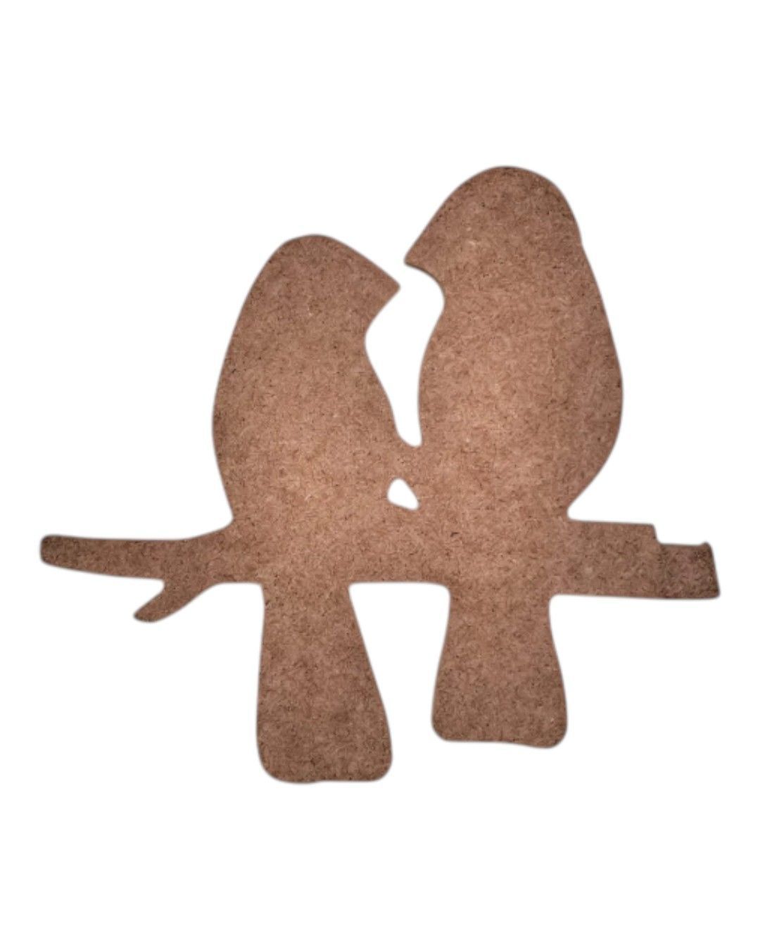 Boyanabilir Ahşap Ham Objeler -DALDAKİ KUŞ 21.5 x 19 cm