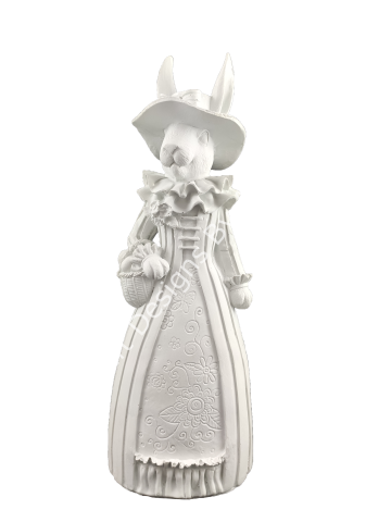 Boyanabilir Polyester Ham Objeler -BAYAN TAVŞAN 35X13 CM