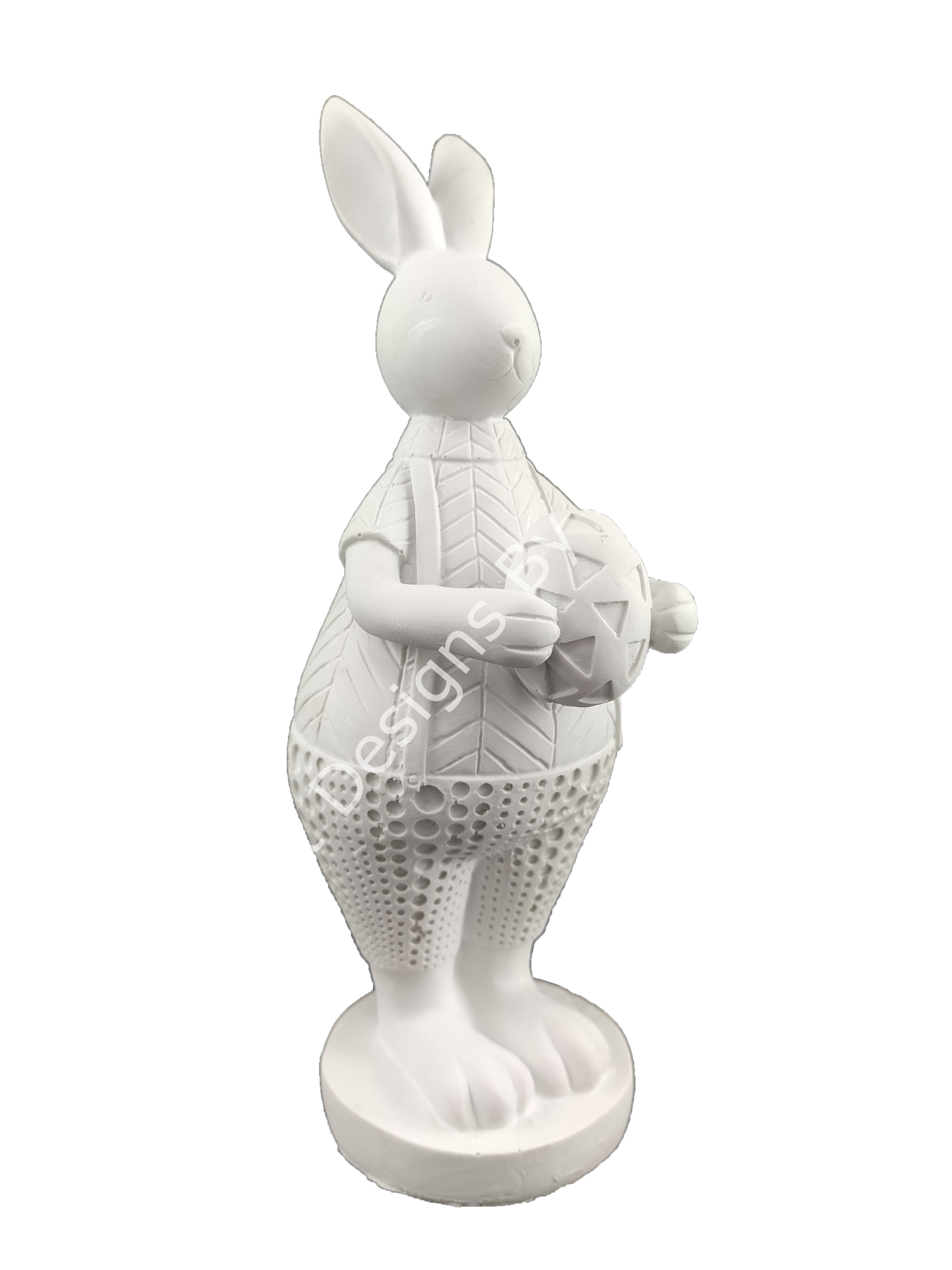 Boyanabilir Polyester Ham Objeler -YUMURTA TUTAN ERKEK TAVŞAN 24X7 CM