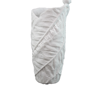 Boyanabilir Polyester Ham Objeler -YAPRAK SARMALI VAZO 30X12 CM