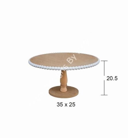 Boyanabilir Ahşap Ham Objeler -BONCUKLU OVAL SUNUMLUK