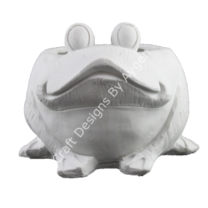 Boyanabilir Polyester Ham Objeler -KURBAĞA SAKSI 16X20 CM