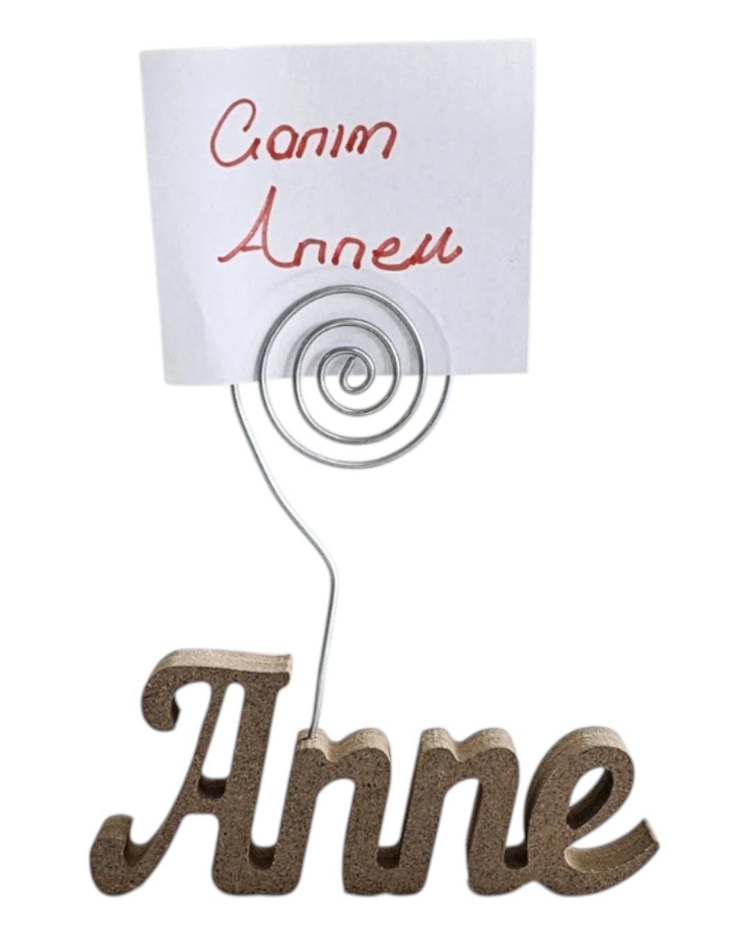 Boyanabilir Ahşap Ham Objeler -ANNE YAZILI NOTLUK 12 x 5 cm