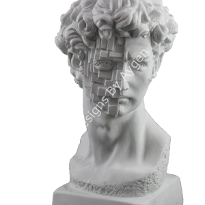 Boyanabilir Polyester Ham Objeler -TAŞLI DAVUT 32X14 CM