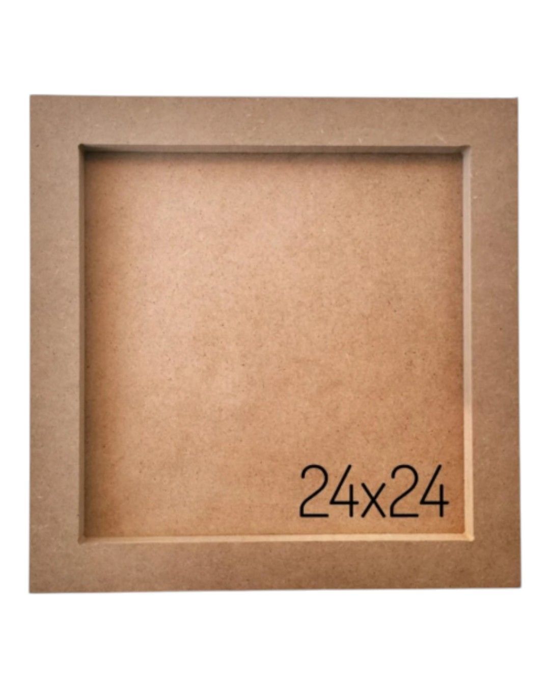 Boyanabilir Ahşap Ham Objeler -KARE ÇERÇEVE 24 x 24 cm