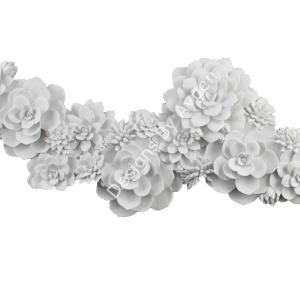 Boyanabilir Polyester Ham Objeler -BÜYÜK DUVAR KAKTÜSÜ 70X29 CM