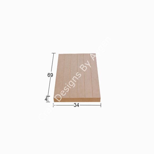 Boyanabilir Ahşap Ham Objeler -ORTA DÜZ ŞASE PANO