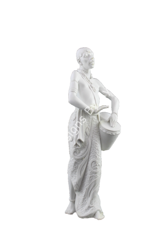 Boyanabilir Polyester Ham Objeler -DARBUKALI SENEGALLİ KADIN 31X6 CM