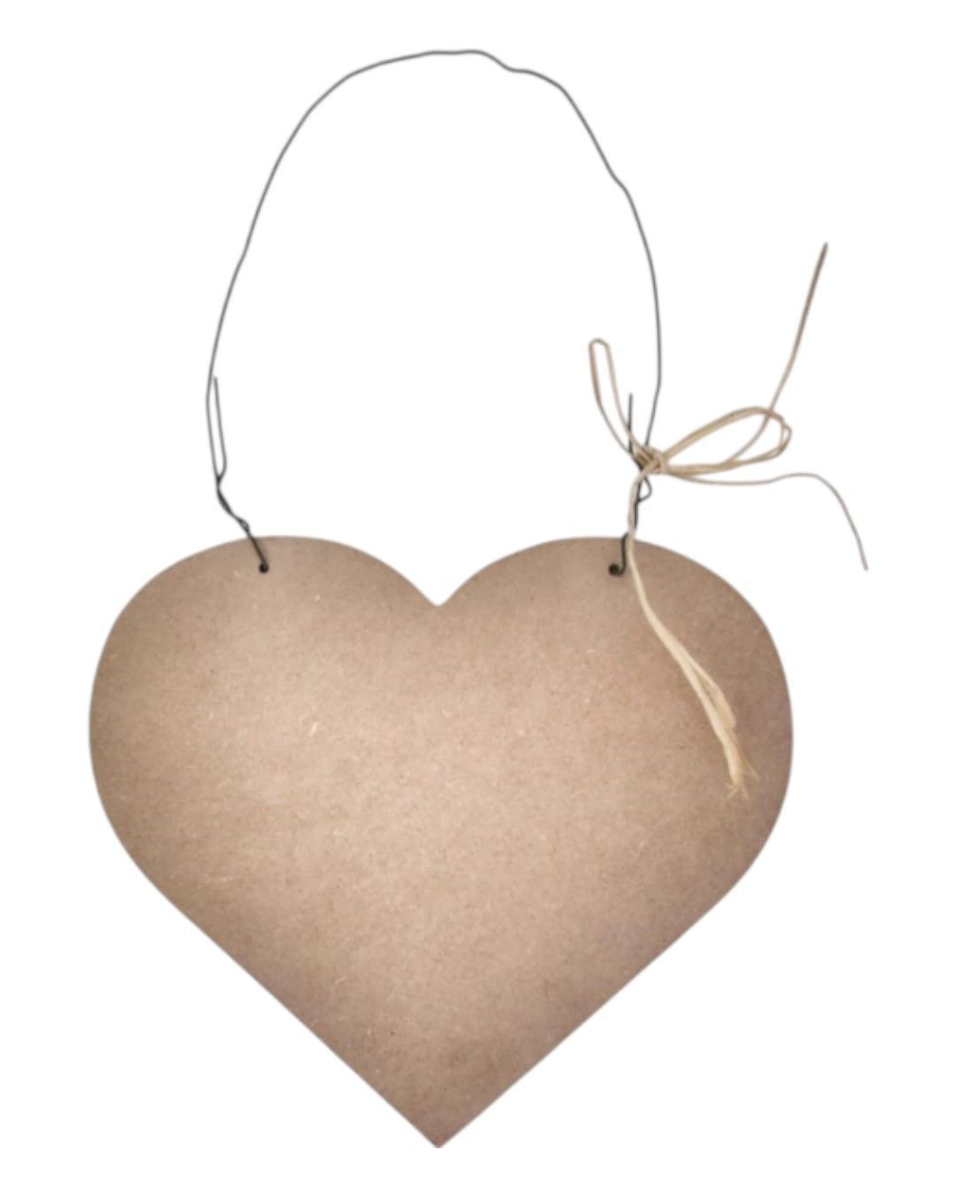 Boyanabilir Ahşap Ham Objeler -KALP PANO 23 cm