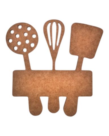 Boyanabilir Ahşap Ham Objeler -SPATULA PANO 21 x 20 cm