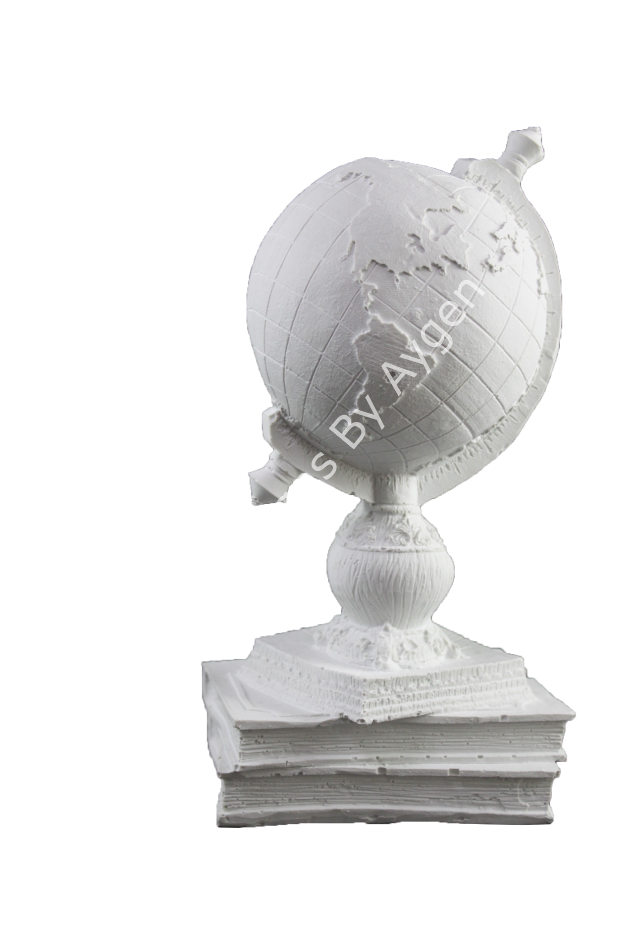 Boyanabilir Polyester Ham Objeler -KİTAP ÜSTÜ DÜNYA BİBLO 26X13 CM