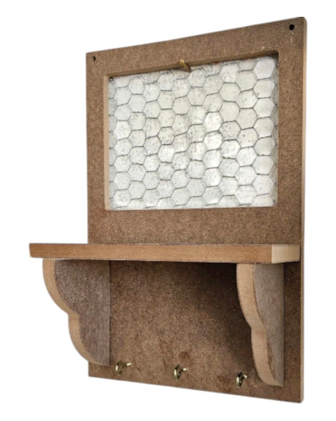 Boyanabilir Ahşap Ham Objeler -TELLİ RAF ANAHTARLIK 30 x 20 cm