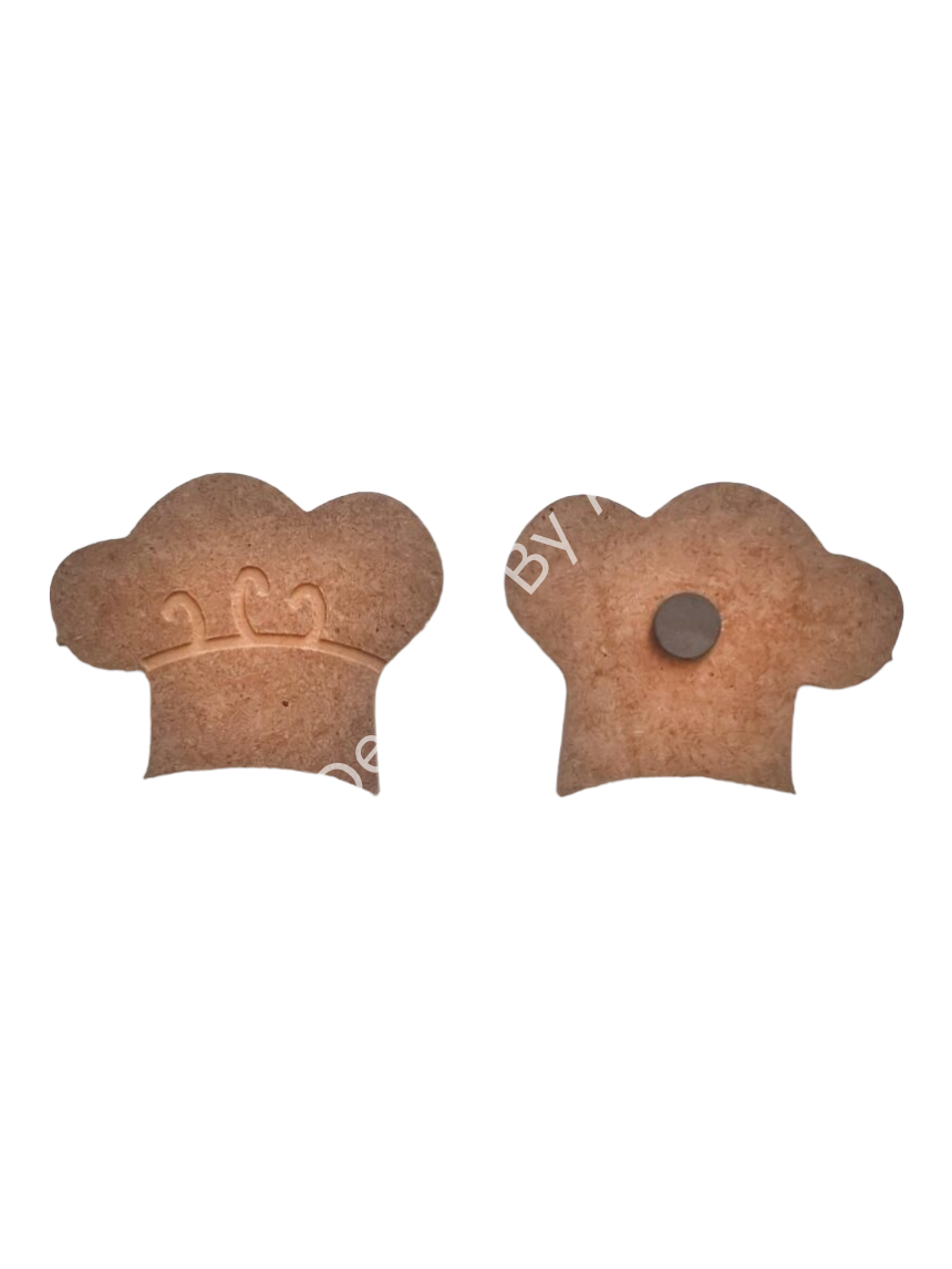 Boyanabilir Ahşap Ham Objeler -AŞÇI ŞAPKASI TEKLİ 10 cm