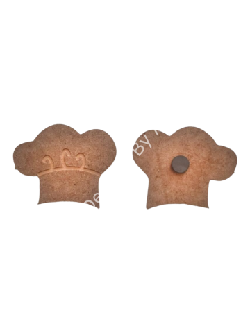 Boyanabilir Ahşap Ham Objeler -AŞÇI ŞAPKASI TEKLİ 10 cm