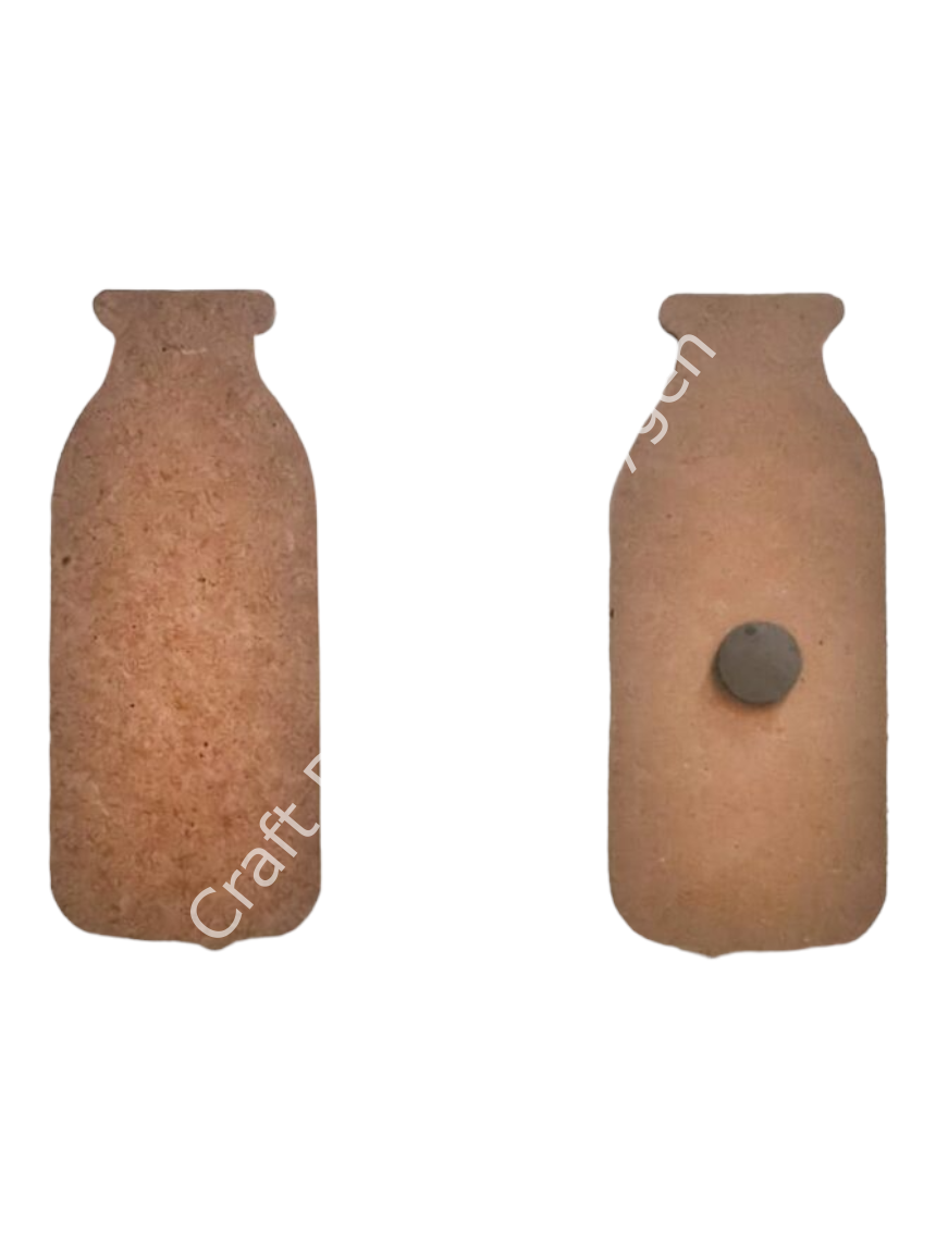 Boyanabilir Ahşap Ham Objeler -SÜT ŞİŞESİ TEKLİ 10 cm