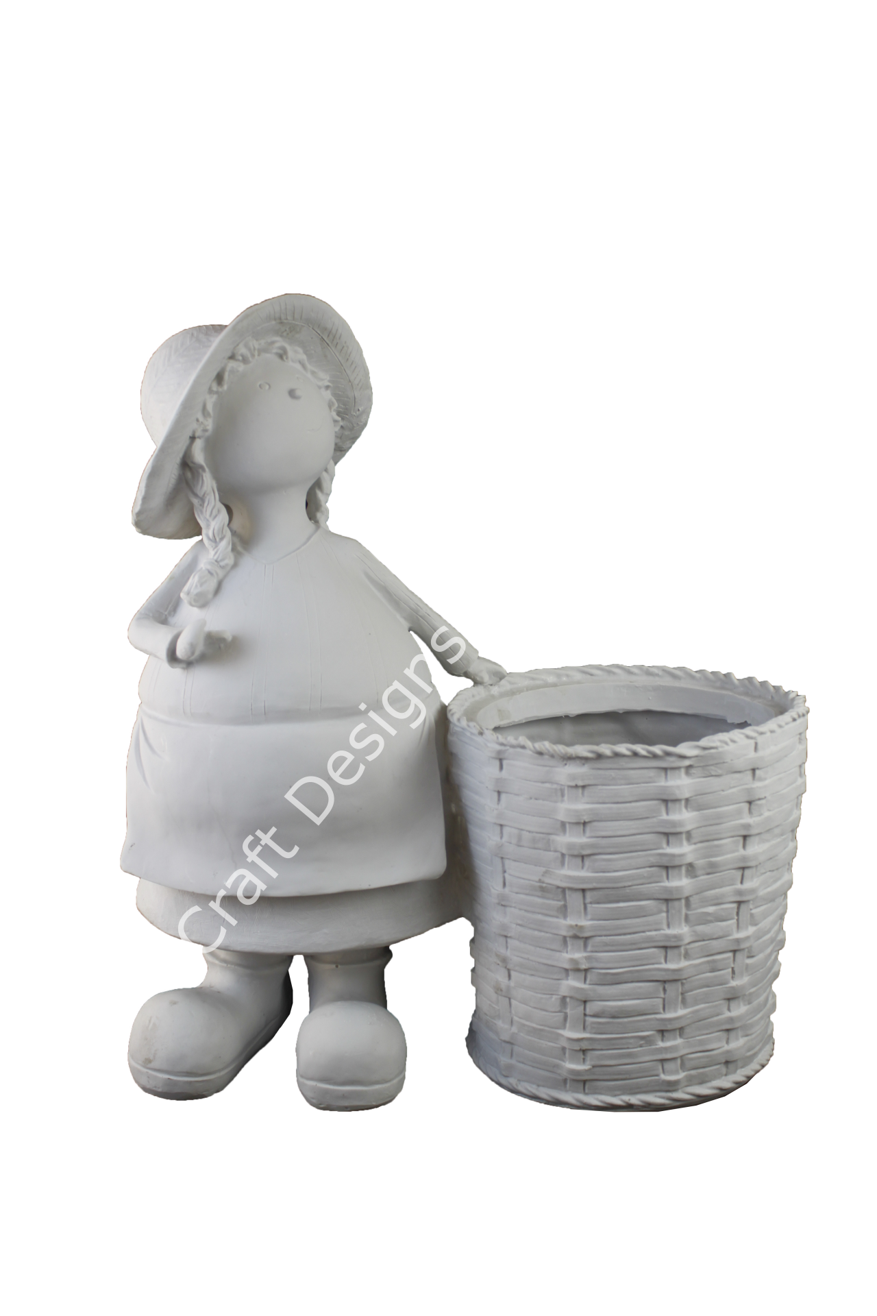 Boyanabilir Polyester Ham Objeler -YANI SEPETLİ ÇİFTÇİ KADIN