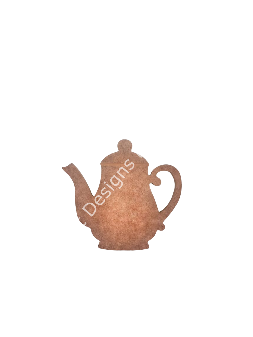 Boyanabilir Ahşap Ham Objeler -SÜSLÜ DEMLİK 14,5 x 13 cm